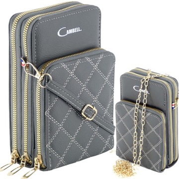 Elegancka Torebka Damska BAG Cambell 3 KOMORY