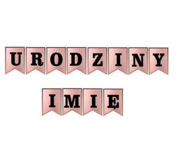 BANER girlanda na URODZINY + dowolne IMIĘ