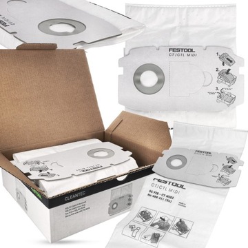 5 мешков для пылесоса FESTOOL CT CTL MIDI MINI SC-FIS-CT 498411 ОРИГИНАЛ