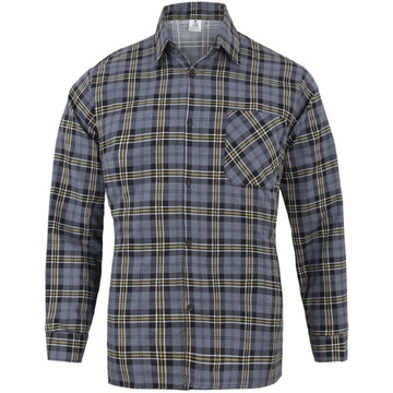 Koszula flanelowa robocza szara 100% BAWEŁNA 3XL