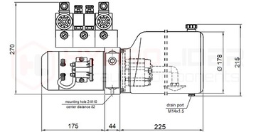 ZASILACZ AGREGAT HYDRAULICZNY 24V 2,2KW 2,5cm3 ZM4 2EP HYDROLIDER