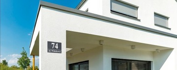 НЕРЖАВЕЮЩАЯ АДРЕСНАЯ ТАБЛИЧКА С НОМЕРОМ ДОМА С НОМЕРОМ ДОМА 32x21 см Антрацит