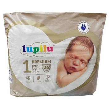 PIELUSZKI PIELUCHY LUPILU PREMIUM NEWBORN 26SZT