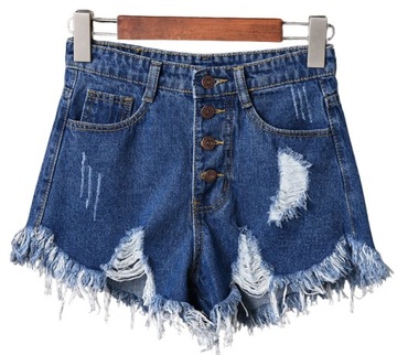 Spodenki jeansowe szorty z dziurami krótkie 42 XL