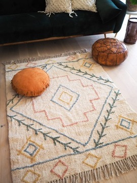 Dywan styl Etno Boho maroko nowoczesny 120x170 kremowy miękki