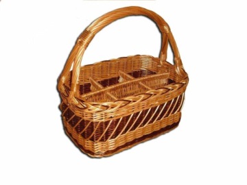 Koszyk wiklinowy na 6 BUTELKI wino piwo PREZENT