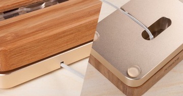 ДОК-ПОДСТАВКА БАМБУКОВАЯ ДЛЯ IPHONE, ЗОЛОТАЯ