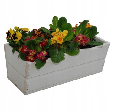 SKRZYNKA BALKONOWA NA KWIATY OGRÓD DREWNIANA 44 CM