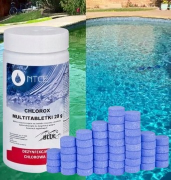 11w1 CHLOR TABLETKI MULTIFUNKCYJNE DO BASENU JACUZZI SPA 20g BLUE BASEN 1kg