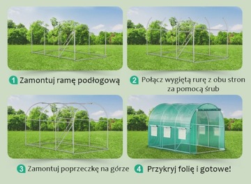 Tunel Foliowy Ogrodowy Szklarnia 3x2m 6m2