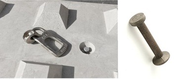 ШАРОВОЙ АНКЕР 2,5 т, длина 120 мм, ПРЯМОЙ для сборного железобетона. Сертификат CE.