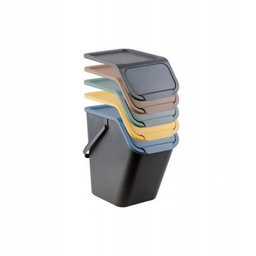 КОМПЛЕКТ 3x КОРЗИНА контейнер для РАЗДЕЛЕНИЯ МУСОРА 3x25л