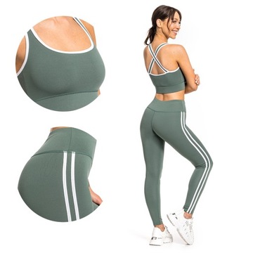 DAMSKI ZESTAW SPORTOWY LEGGINSY + TOP FITNESS