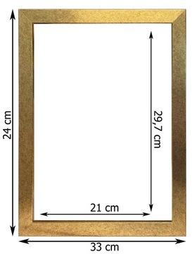 Рамка для фото А4 21х29,7 Италия Золотая структура
