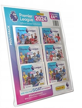 Panini Premier League 2024 Multipack z Naklejkami 6 Saszetki 30 Naklejek