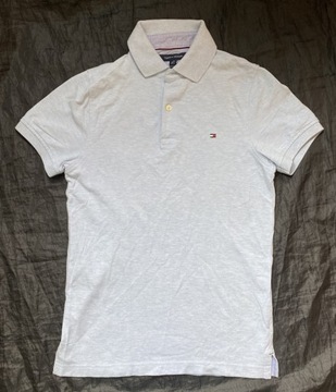 Tommy Hilfiger DENIM slim fit ORYGINALNE błękitne POLO/ XS/S