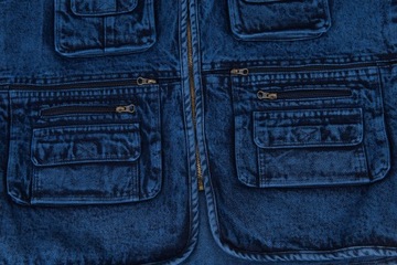 МУЖСКОЙ ДЖИНСОВЫЙ ЖИЛЕТ СО МНОЖЕСТВОМ КАРМАНОВ РАЗМЕР L