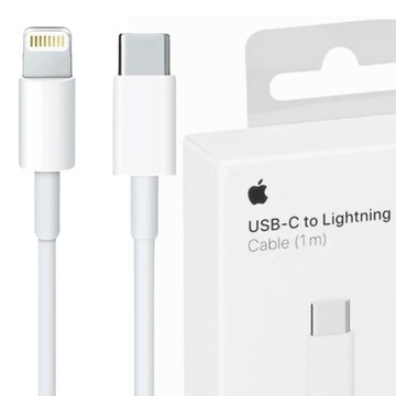 ORYGINALNY KABEL DO IPHONE APPLE USB C LIGHTNING 1M QUICK CHARGE