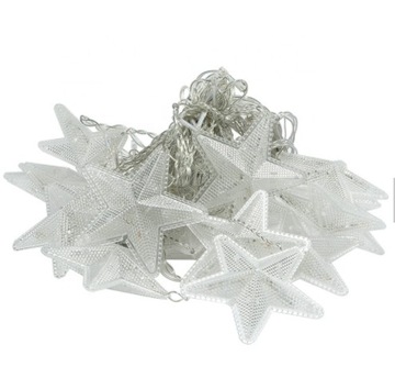 Светодиодная световая завеса со звездами, холодный белый