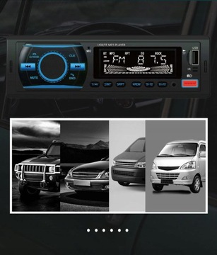 Автомобильный радиоприемник Bluetooth 1-DIN, USB AUX SD, микрофон, комплект батарей для дистанционного управления