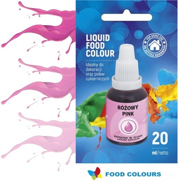 Barwnik Spożywczy W Płynie Różowy 20ml