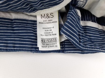 M&S bawełniane KRÓTKIE SPODENKI w paski _ 34