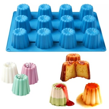 FOREMKA FORMA SILIKONOWA DO GALARETEK ŚWIEC CANELE BABECZKI PANACOTTA 695
