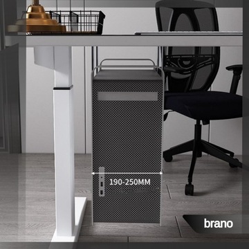 WIESZAK UCHWYT PODBIURKOWY NA KOMPUTER PC SOLIDNY REGULOWANY METALOWY 50cm