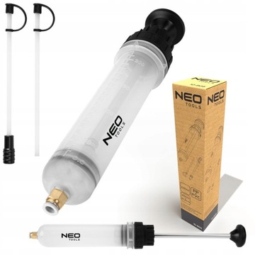 ШПРИЦ МАСЛЯНЫЙ ВСАСЫВАТЕЛЬ ТОРМОЗНАЯ ЖИДКОСТЬ ТОПЛИВО 200 МЛ НЕО РУЧНАЯ ВСАСЫВКА