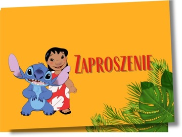 ZAPROSZENIA URODZINOWE LILO I STICH 15x10cm
