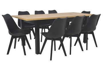 Zestaw 8x krzesło SKANDYNAWSKIE + stół LAMINAT