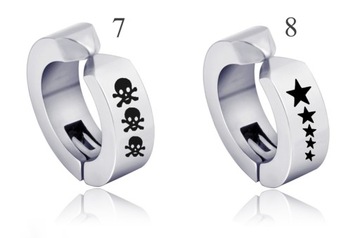 СЕРЬГА без пирсинга КЛИП, дизайн СТАЛ316Л