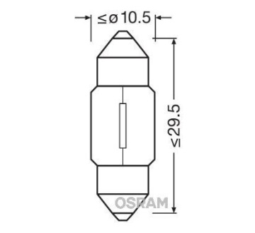 OSRAM ZAROWKA 12V 10W SV8,5