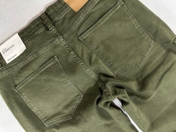 HOUSE jeans khaki bojówki cargo slim fit W31L32 80cm