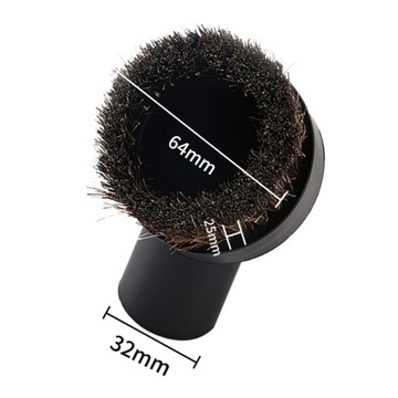 3 универсальных наконечника щетки для всасывающего шланга, круглая щетка из конского волоса