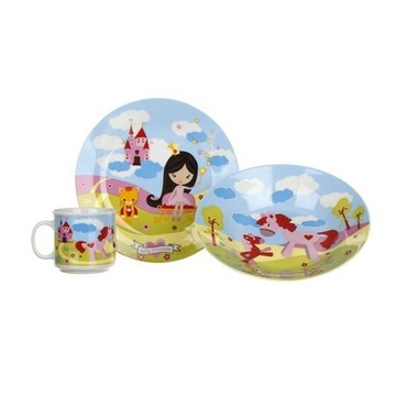 KOMPLET DZIECIĘCY 3CZĘŚCI LITTLE PRINCESS BANQUET