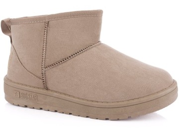BIG STAR BUTY BOTKI ŚNIEGOWCE OCIEPLANE FUTERKIEM DAMSKIE BEŻOWE r. 39