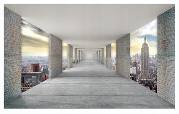 FOTOTAPETA 3D OPTYCZNA MIASTO TUNEL NEW YORK TAPETA SYPIALNIA SALON 368x254