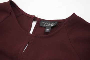 TOPSHOP elegancka sukienka śliwka r 34