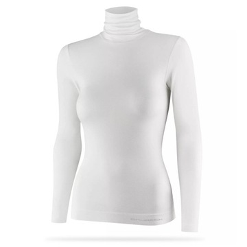 Oddychająca podkoszulka z golfem z wełną merynosową BRUBECK COMFORT - XL