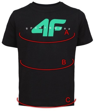 KOSZULKA CHŁOPIĘCA 4F DZIECIĘCA T-SHIRT M1113 BAWEŁNIANA BASIC SPORTOWA 122
