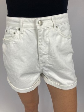Krótkie spodenki jeansowe białe NA-KD roz. M