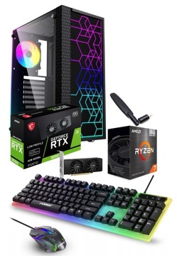 KOMPUTER DO GIER RYZEN 7 5700G 16/240SSD RTX 3050 6GB WIN10 WIFI