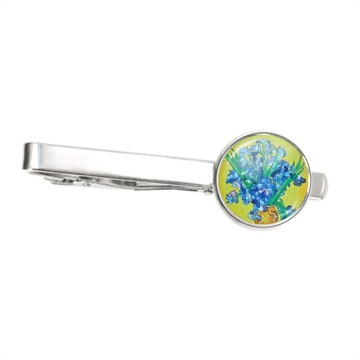 Men New Fashion Van Gogh Oil Painting Tie Clips