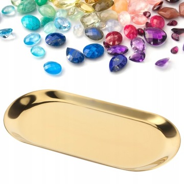 5 шт. ОВАЛЬНЫЙ ЗОЛОТОЙ ПОДНОС, НЕРЖАВЕЮЩАЯ СТАЛЬ