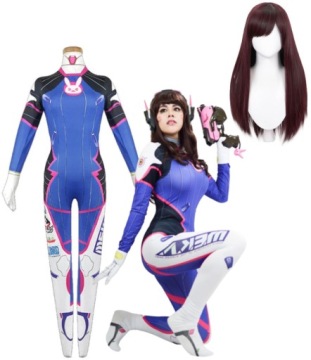 STRÓJ KOSTIUM D.VA OVERWATCH ANIME COSPLAY 152/158