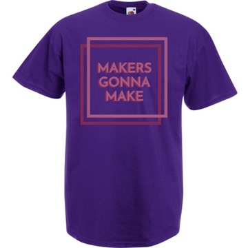 Koszulka makers gonna make motywacja XXL fioletowa