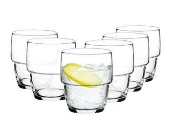 SZKLANKA 200ml KOMPLET 6 SZT DO SOKÓW, DRINKÓW