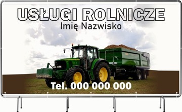 BANER REKLAMOWY 200x100cm projekt gratis różne wzory USŁUGI ROLNICZE