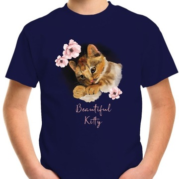 T-SHIRT KOSZULKA DLA DZIECKA KOTY KOTKI 164 SUPER JAKOŚĆ